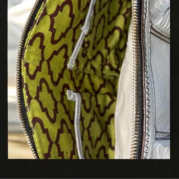 New With Tags OrYANY Gray Pebble Leather Crossbody Bag - Picture 10 of 11